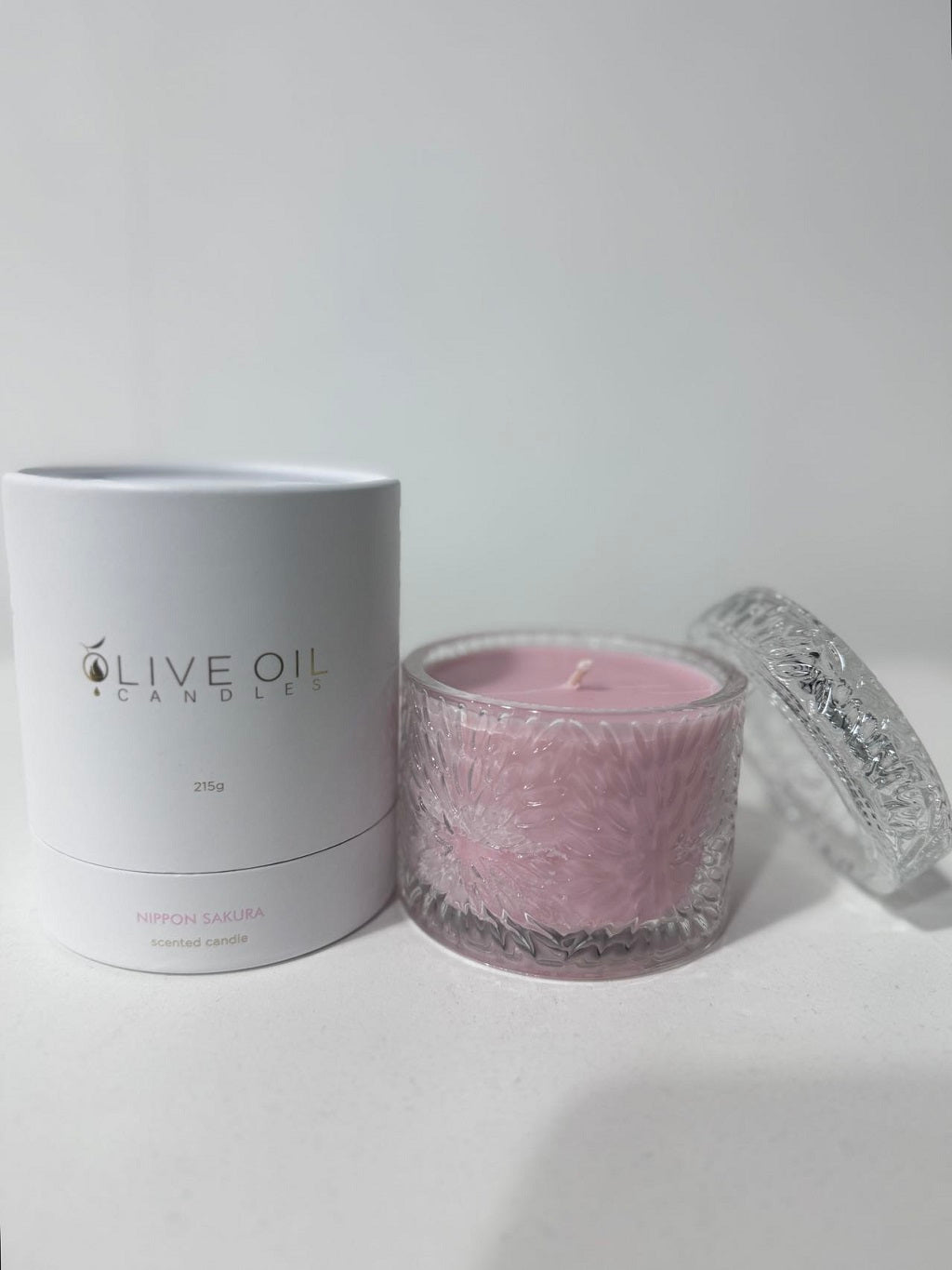Premium Olive Oil Candle, 215g Nippon Sakura (Japanese Cherry Blossom)-2